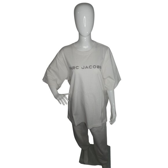 Marc Jacobs Print Logo Oversize T-Shirt (O/S) & Pants (L) 2 PC Set - Picture 2 of 16